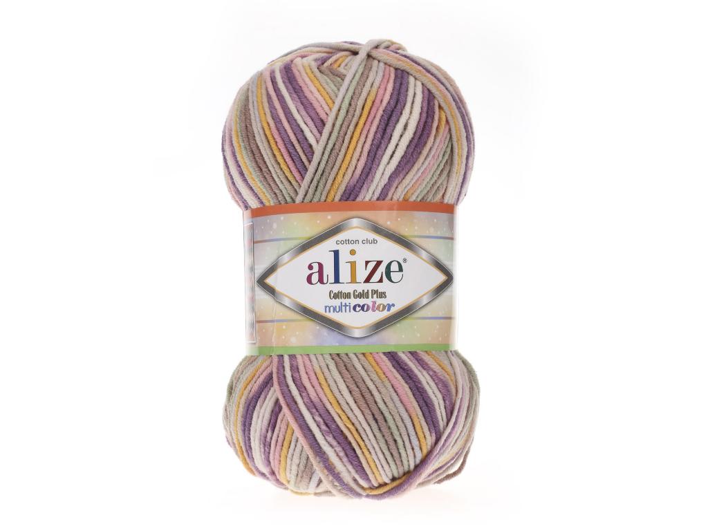 Фото Пряжа ALIZE COTTON GOLD PLUS MULTICOLOR 52197 0,5кг (55% хлопок 45% акрил)